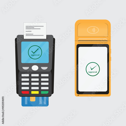 POS Terminal Machine Template Vector Illustration