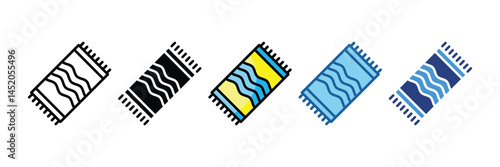 Beach Towel  Icon Element For Design