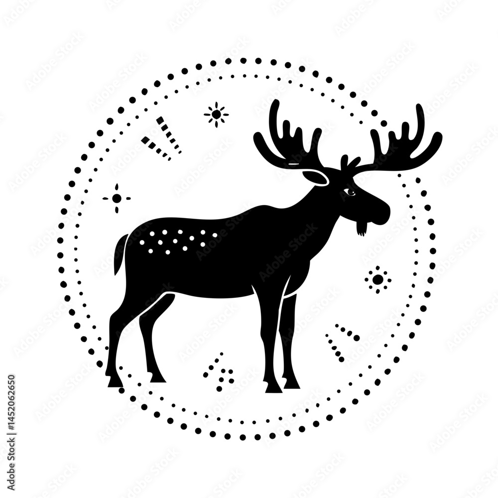 Moose totem icon Moose totem icon