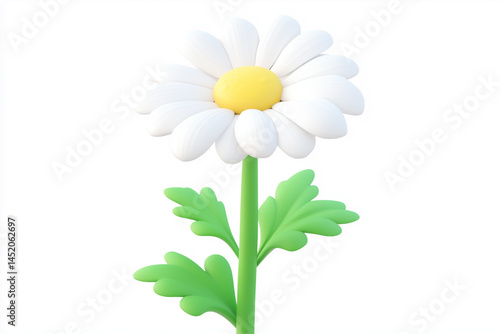 Wallpaper Mural A vibrant depiction of a charming daisy, its radiant petals and yellow center showcasing the beauty of nature. Torontodigital.ca