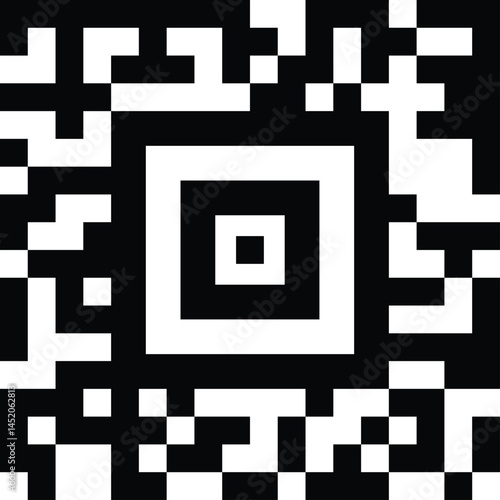 Black QR codes in outline style – vector illustrations for communication.

