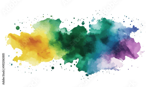 Wallpaper Mural Colorful Abstract Watercolor Stain in Minimalist Vector Style for Design Projects Torontodigital.ca