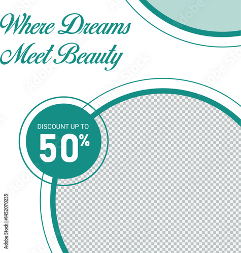 Modern Promotional Template For Social Media Marketing With Discount Offer Design