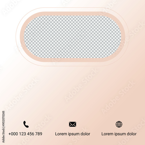 Obraz na płótnie Elegant Soft Peach Aesthetic Template Perfect For Promotions And Social Media Use w salonie