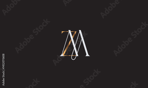 ZM, MZ , M , Z , Abstract Letters Logo Monogram	