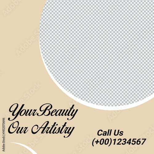 Beauty Salon Template With Place For Image And Call To Action