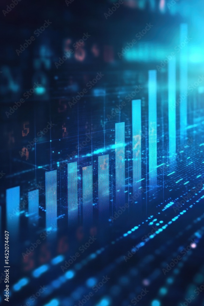 Abstract data growth chart Abstract data growth chart