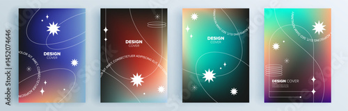 Modern abstract covers set, minimal covers design. Colorful geometric background, vector illustration.