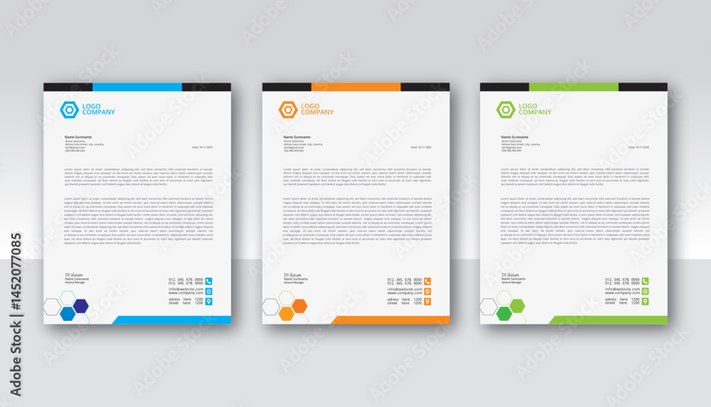 Corporate modern letterhead design bundle template with various color options. creative modern letterhead design template for your project. Corporate modern letterhead design bundle template with various color options. creative modern letterhead design template for your project.
