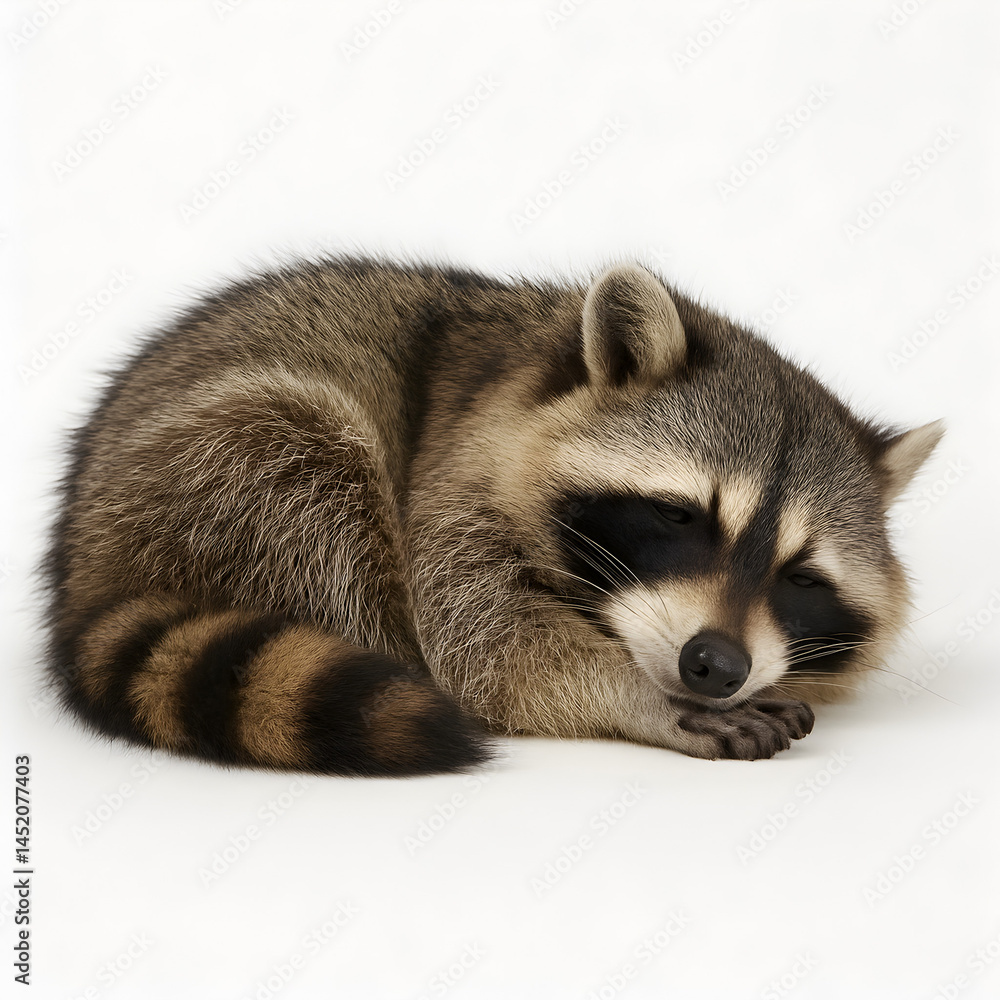 Fototapeta premium Sleeping Raccoon