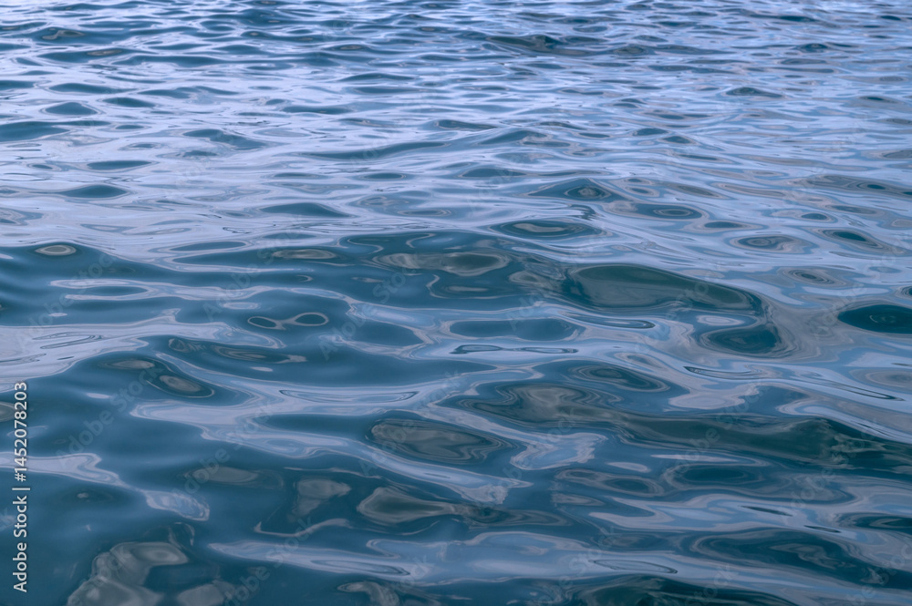 Water blue sea. Ocean wave surface. Abstract nature texture. Lake waves.
