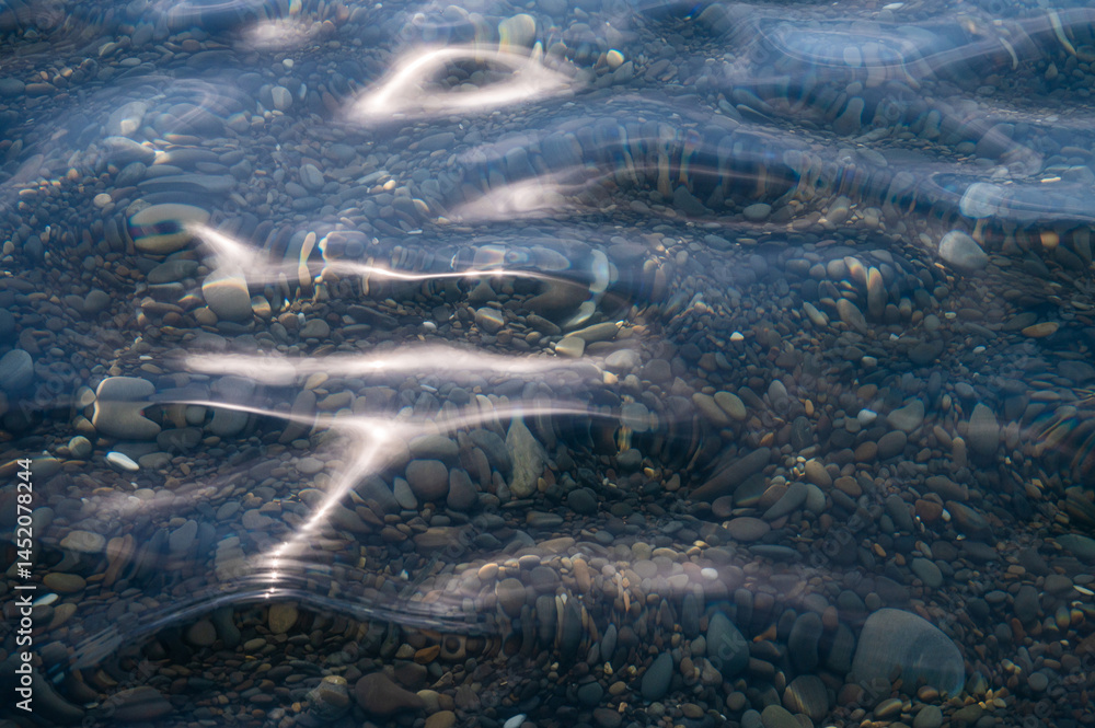 Water sea. Nature river. Beach stones wave.