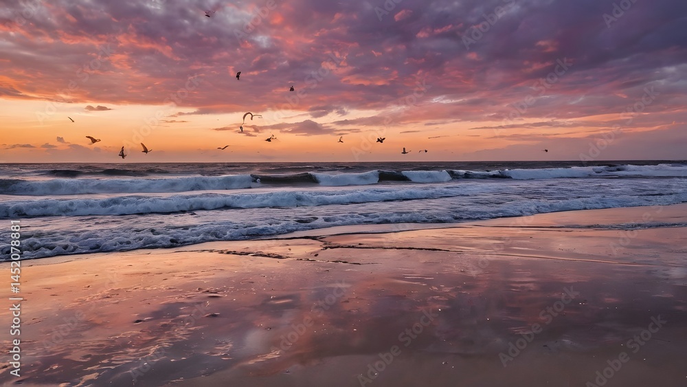 Obraz premium sunset on the beach