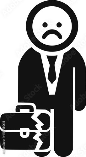failure businessman with briefcase