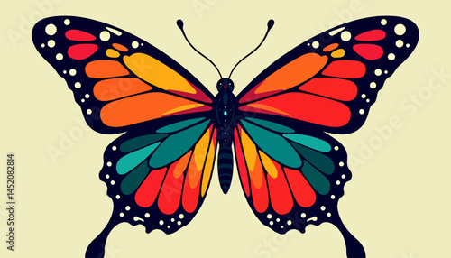 Colorful-butterfly-illustration-graphic-design-insect-art-vector-image
