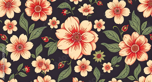 seamless pattern with embroidery pattern