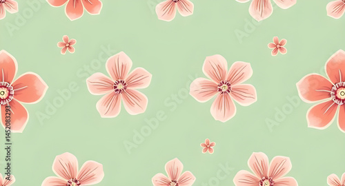 seamless pattern with embroidery pattern