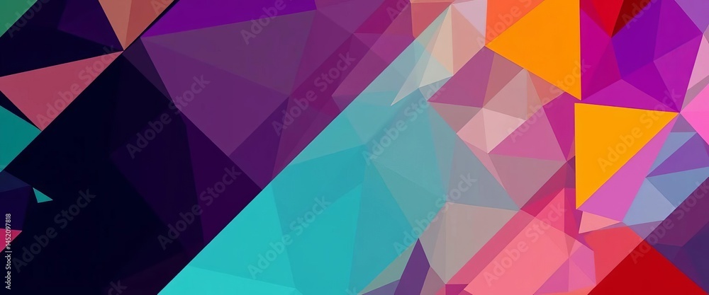Fototapeta premium Abstract geometric shapes form dynamic, colorful vector background, shapes, wallpaper