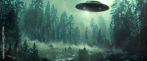 ufo in the forest
