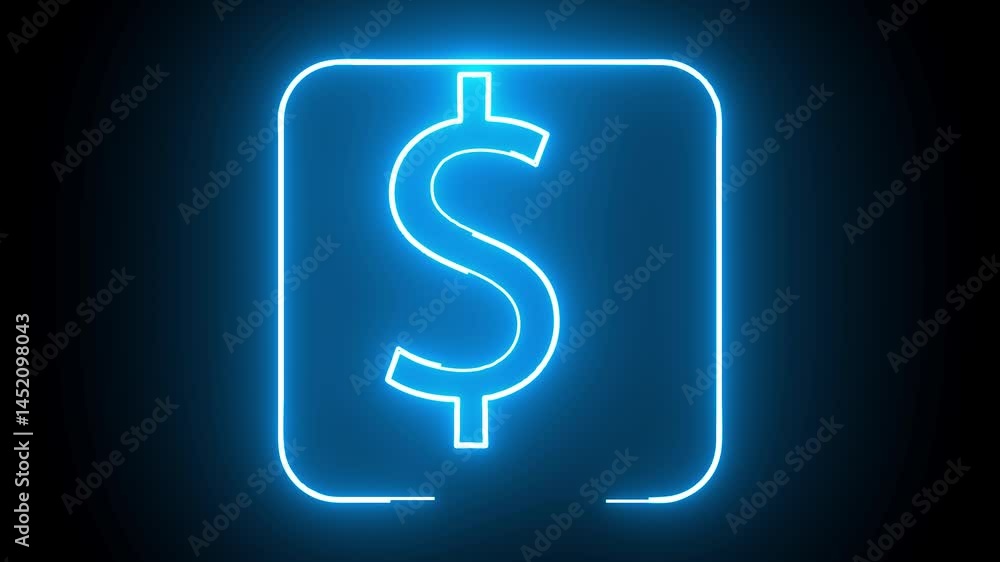 Fantastic flat elements neon animation Fantastic flat elements neon animation