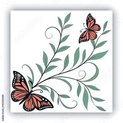 spring floral border for card pastel flowers with butterflies wildflower wreath design png transparent background collection garden flowers botanic Wedding floral design pattern