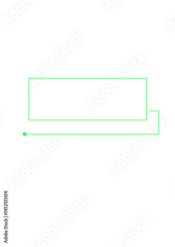 Rectangular text frame, highlighter, die,