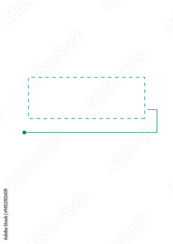 Rectangular text frame, highlighter, die,