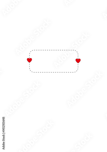 Rectangular text frame, highlighter, die,