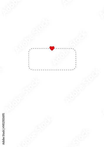 Rectangular text frame, highlighter, die,