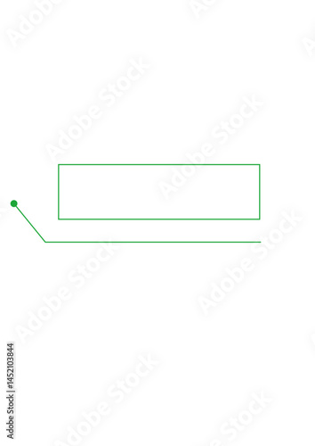 Rectangular text frame, highlighter, die,