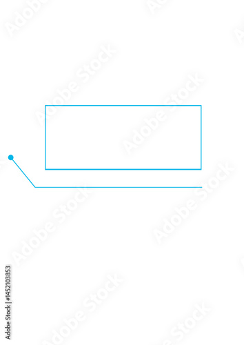 Rectangular text frame, highlighter, die,