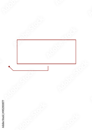 Rectangular text frame, highlighter, die,