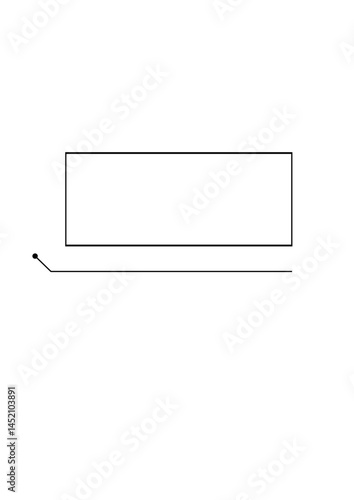 Rectangular text frame, highlighter, die,