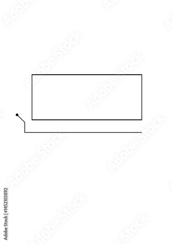 Rectangular text frame, highlighter, die,