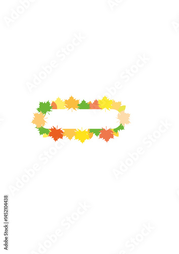 Autumn rectangular text frame