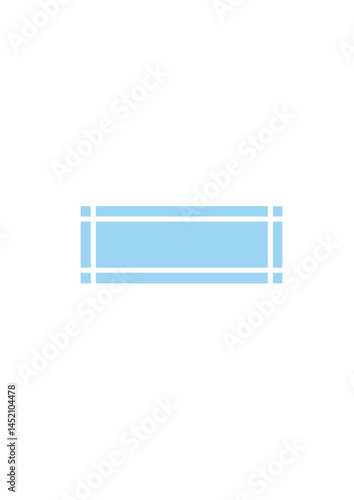 Rectangular text frame, highlighter, die,