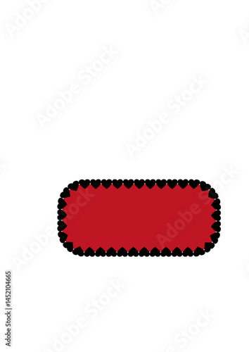 Rectangular text frame, highlighter, die,
