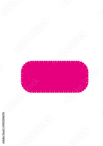 Rectangular text frame, highlighter, die,