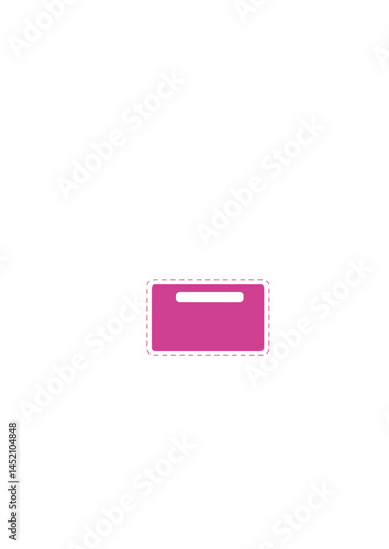 Rectangular text frame, highlighter, die,