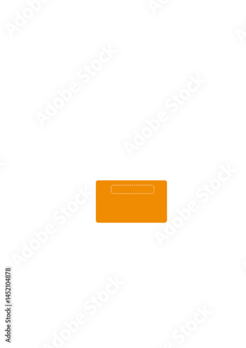Rectangular text frame, highlighter, die,