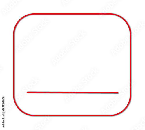 Rectangular text frame, highlighter, die,