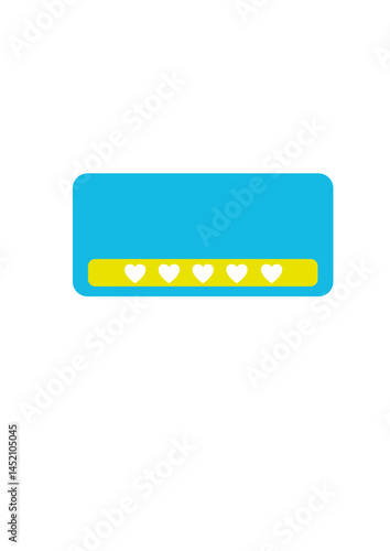 Rectangular text frame, highlighter, die,