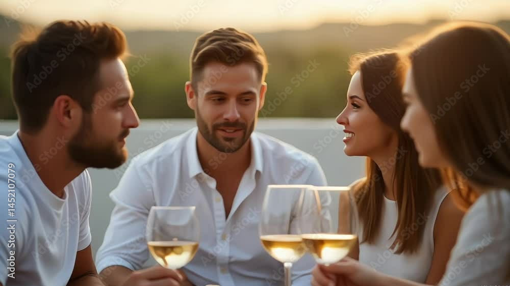 Friends Dining and Laughing - Friendship and Social Connection Concept Friends Dining and Laughing - Friendship and Social Connection Concept