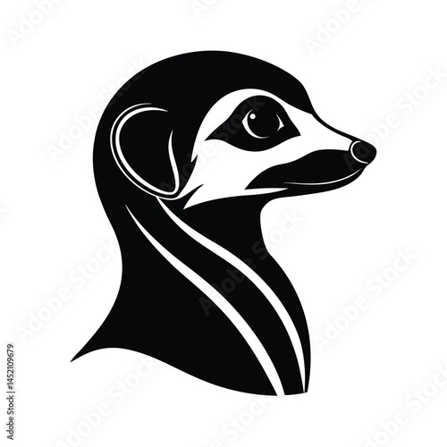 Meerkat Head Animal Vector Silhouette