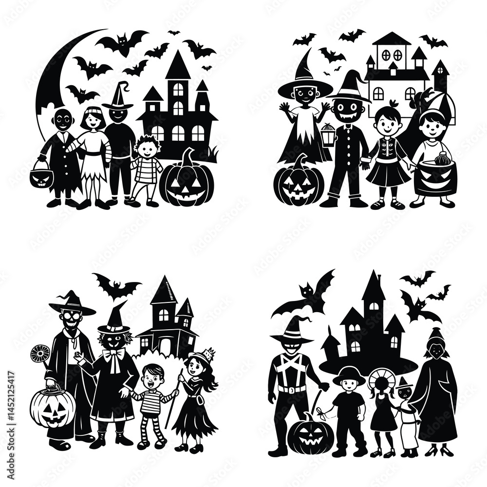 Fototapeta premium Trick-or-Treating svg