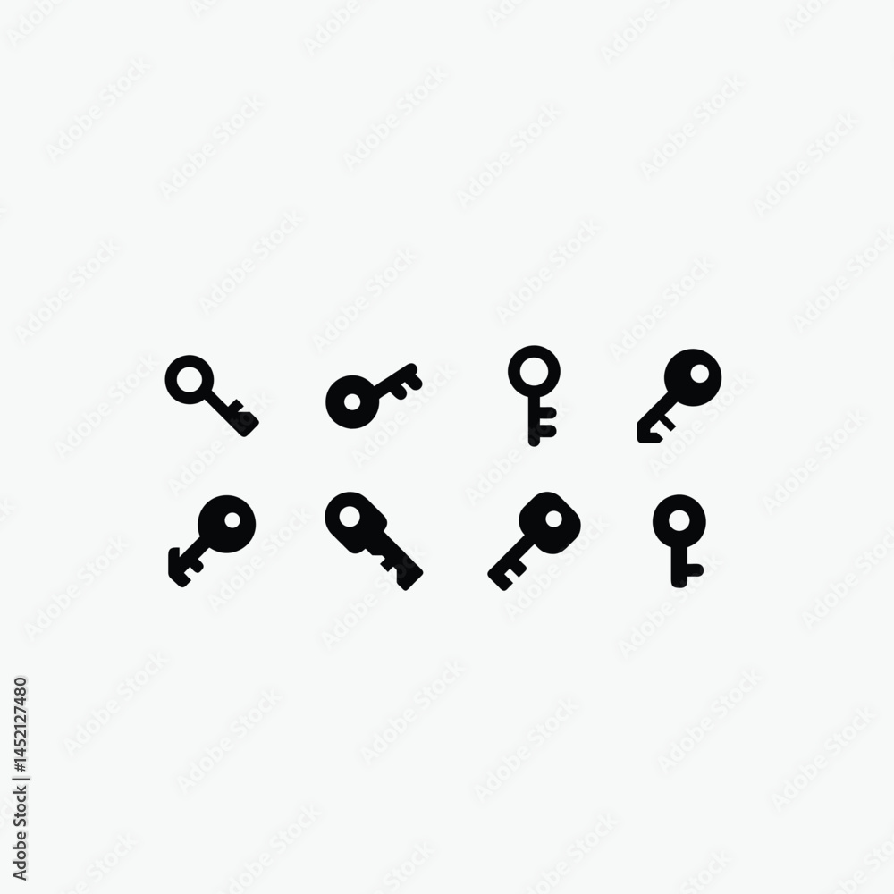 Fototapeta premium Key icon set vector template