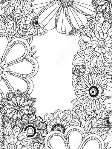 Hand Drawn Mandala Flower Art