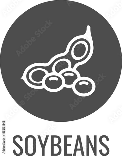 A soybean soy bean food allergen icon concept. Possibly an icon for the allergen or allergy.