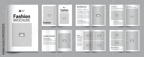 Modern fashion catalogue minimalist template design, lookbook, brochure design, fashion