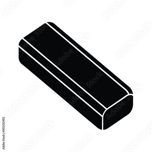 Eraser Rubber Icon Silhouette Vector Illustration
